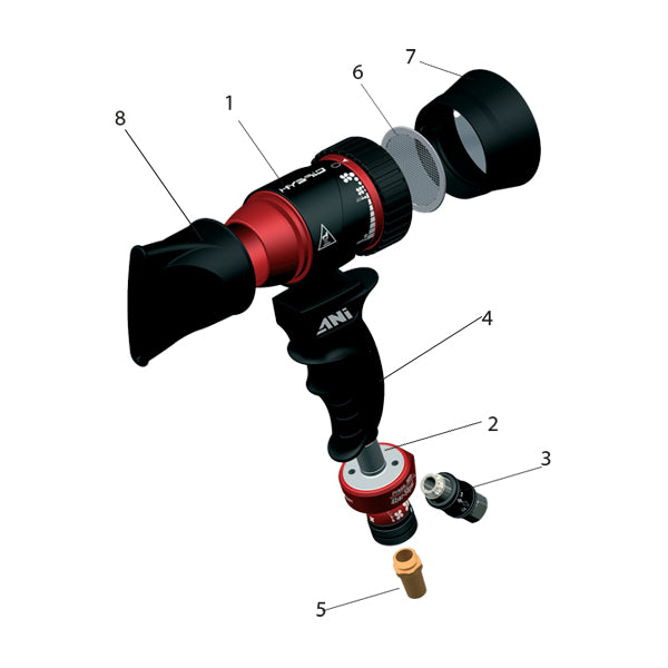 F160/S TMD1 - PROFESSIONAL Airbrush with UPPER CUP - Thermo-manometer - IN CASE - Ani F160/S TMD1 - PROFESSIONAL Airbrush with UPPER CUP - Thermo-manometer - IN CASE - Ani
